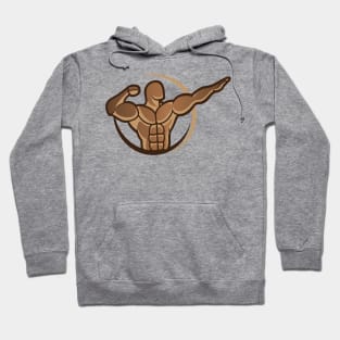 Bodybuilder Man Posing Hoodie